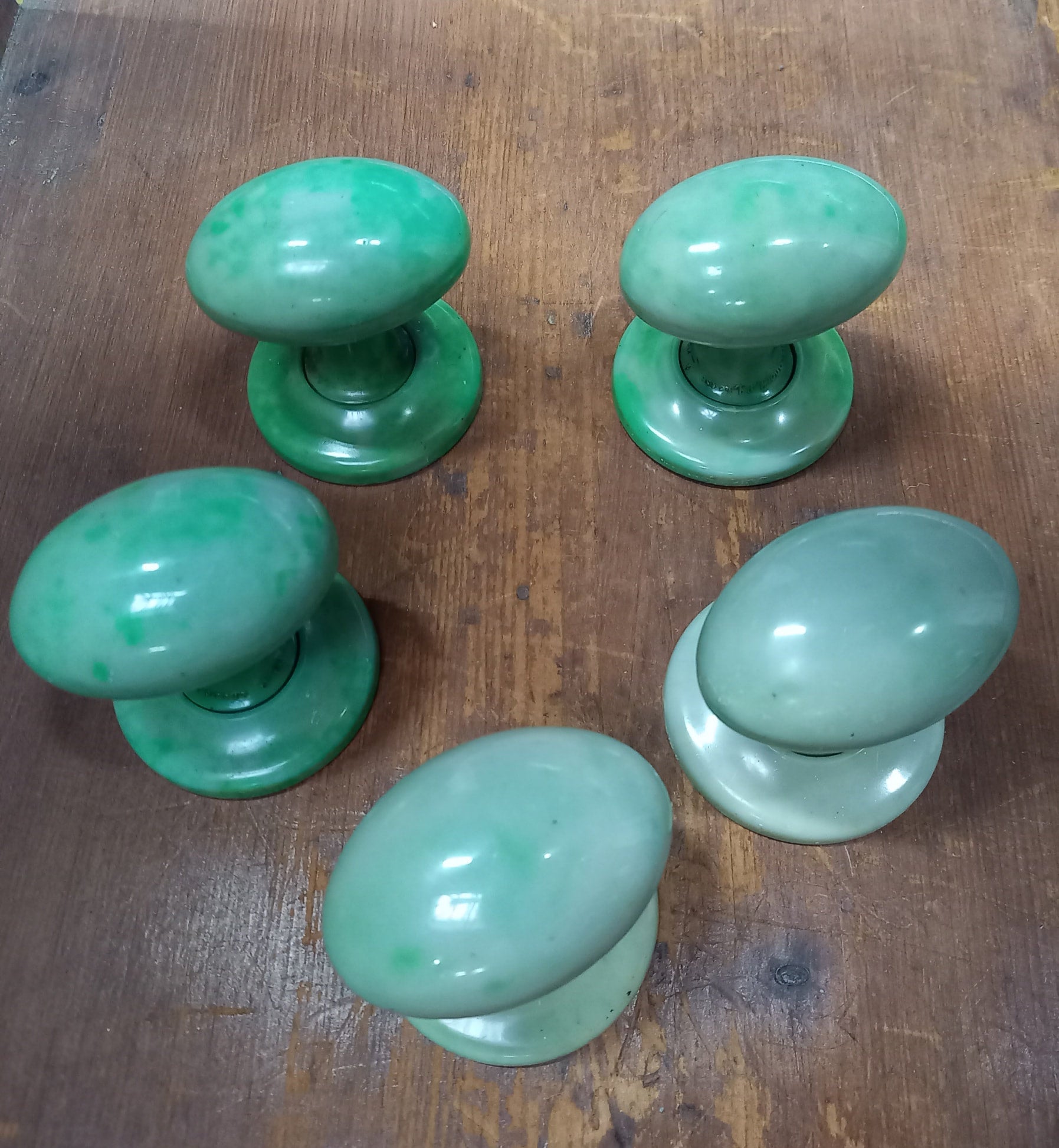 Green Jade Effect Door Handles Glasgow Architectural Salvage